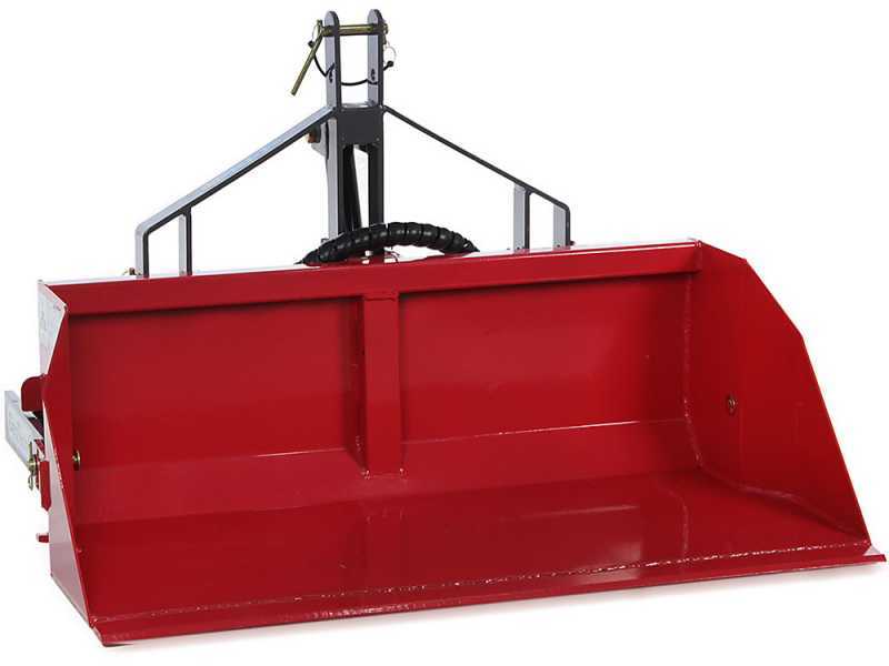 Godet arri&egrave;re hydraulique pour tracteur GeoTech de 120 cm - S&eacute;rie m&eacute;dium - Charge 300Kg