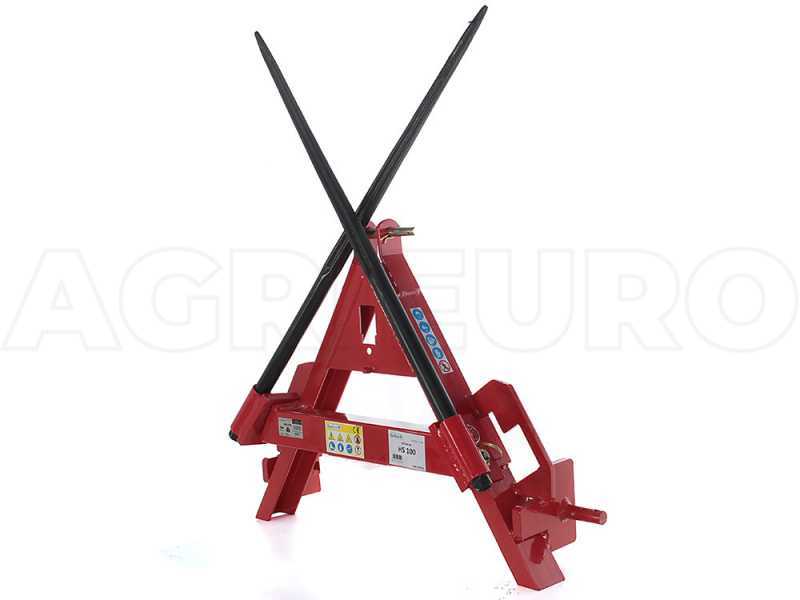 GeoTech - Fourche pour bottes de paille - Attelage &agrave; 3 points pour tracteur