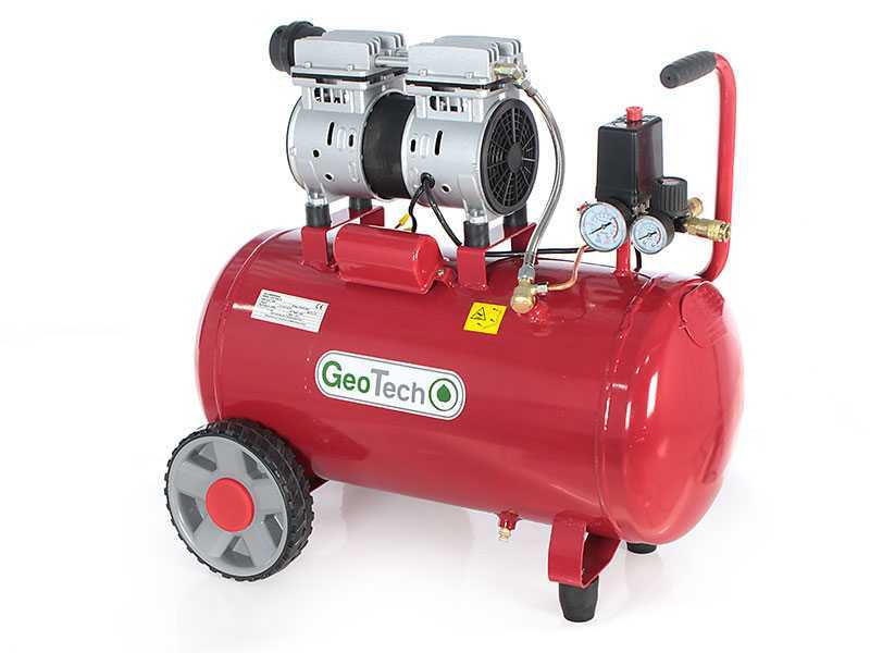 GeoTech S-AC 50.8.10 - Compresseur d'air &eacute;lectrique silencieux 50 L oilless - Moteur 1 CV