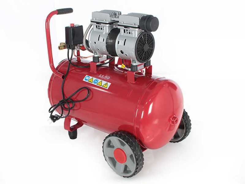 GeoTech S-AC 50.8.10 - Compresseur d'air &eacute;lectrique silencieux 50 L oilless - Moteur 1 CV