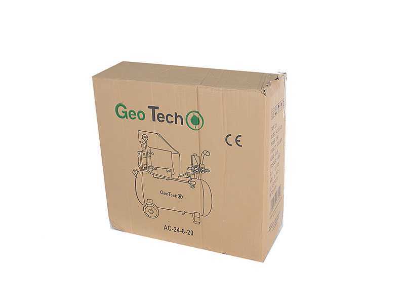 Compresseur &eacute;lectrique de 24L &agrave; air comprim&eacute; GeoTech AC 24.8.20 - moteur 2 HP
