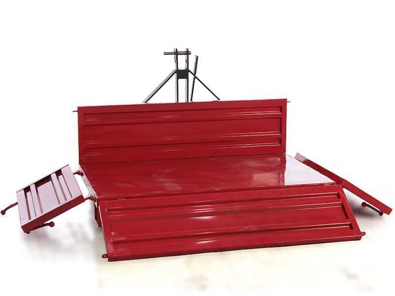 Benne 3 points pour tracteur GeoTech TRP 180 - Basculante - 3 ridelles amovibles