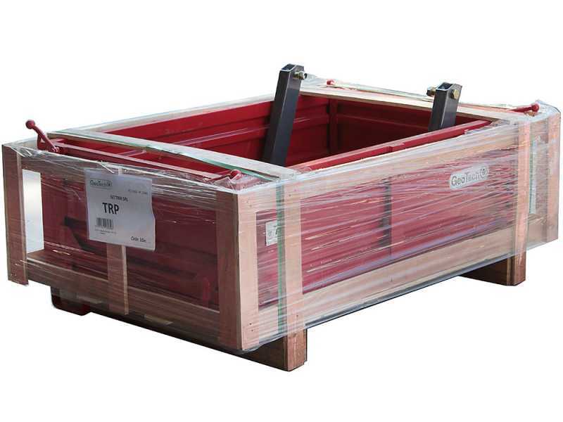 Benne 3 points pour tracteur GeoTech TRP 180 - Basculante - 3 ridelles amovibles