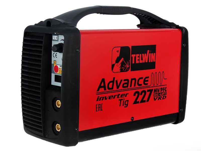 Poste &agrave; souder inverter multi-voltage de 100 &agrave; 240V Telwin Advance 227, 130A-200A - kit TIG