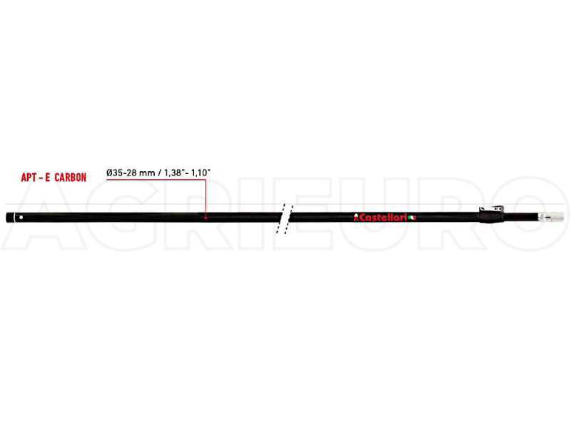 Perche pneumatique de rallonge en carbone Castellari APT 150 E CARBON - t&eacute;lescopique 150-260 cm