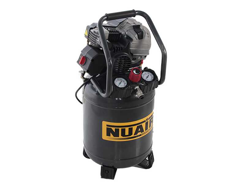 Nuair FU 227/10/24V - Compresseur d'air &eacute;lectrique portatif monophas&eacute; - Moteur 2 CV - 24 L
