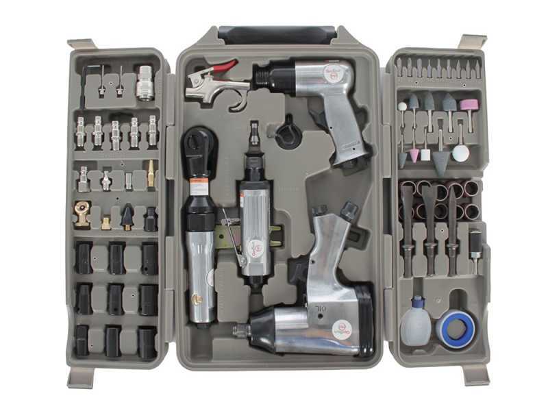 Kit 71 pi&egrave;ces &ndash; accessoires pneumatiques pour compresseur &ndash; GeoTech Pro