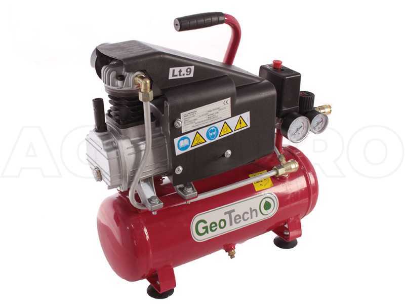 GeoTech AC9-8-15 - Compresseur &eacute;lectrique compact portatif - Moteur 1.5 CV - 9 L air comprim&eacute;