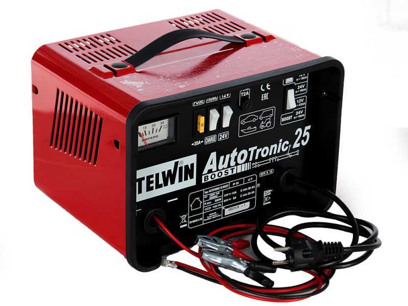 Telwin Autotronic 25 Boost - Chargeur de voiture et mainteneur de charge - batteries au plomb 12/24V