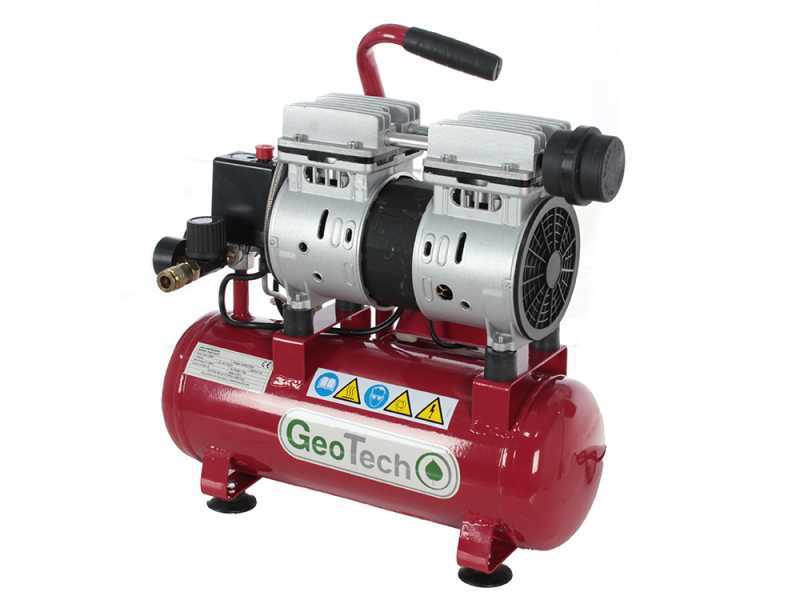 GeoTech S-AC-9-8-07 - Compresseur &eacute;lectrique silencieux compact portatif - Moteur 0.7 CV - 8 bars