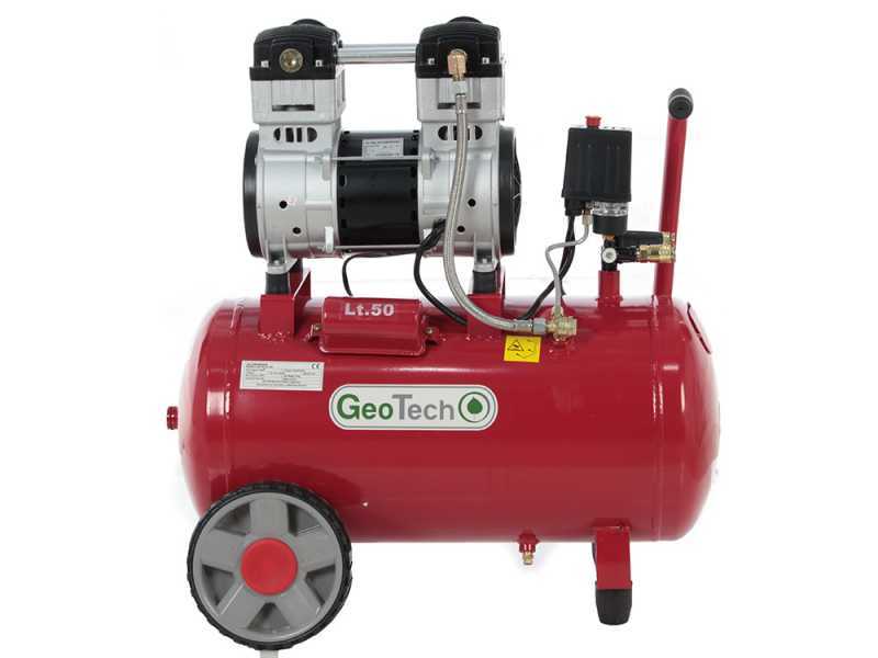 GeoTech S-AC 50-10-15C - Compresseur &eacute;lectrique silencieux 50 L oilless - moteur 1.5 CV