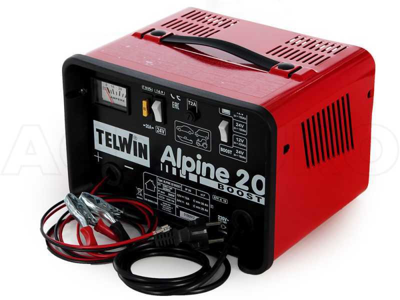 Telwin Alpine 20 Boost - Chargeur de batterie - batteries humides d'une tension de 12/24V - 300W