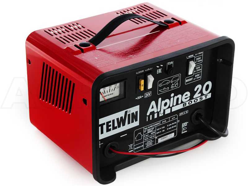 Telwin Alpine 20 Boost - Chargeur de batterie - batteries humides d'une tension de 12/24V - 300W