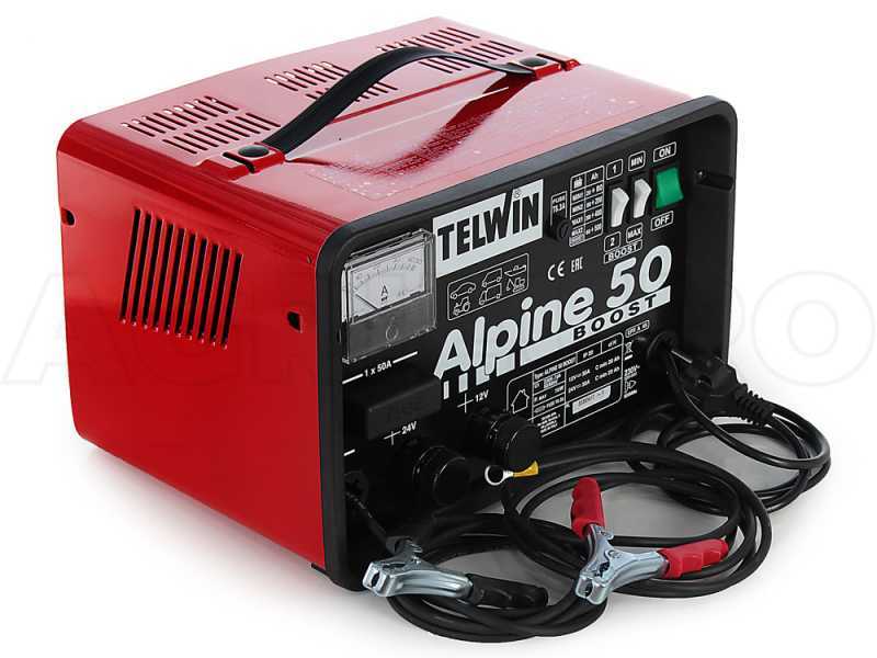 Telwin Alpine 50 Boost - Chargeur de batterie - batteries humides d'une tension de 12/24V - 1000W