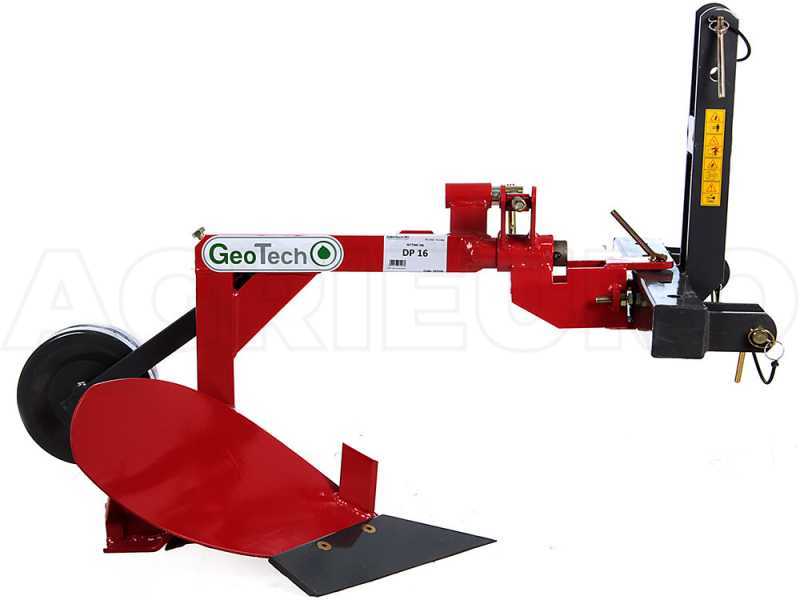 GeoTech DP16 - Charrue mono-soc &agrave; aile courte &ndash; Pour tracteurs avec attelage &agrave; trois points