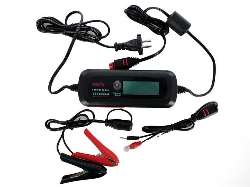 Telwin T-Charge 12 EVO - Chargeur de batterie et mainteneur de charge, testeur - &eacute;cran LCD - batteries 6/12V