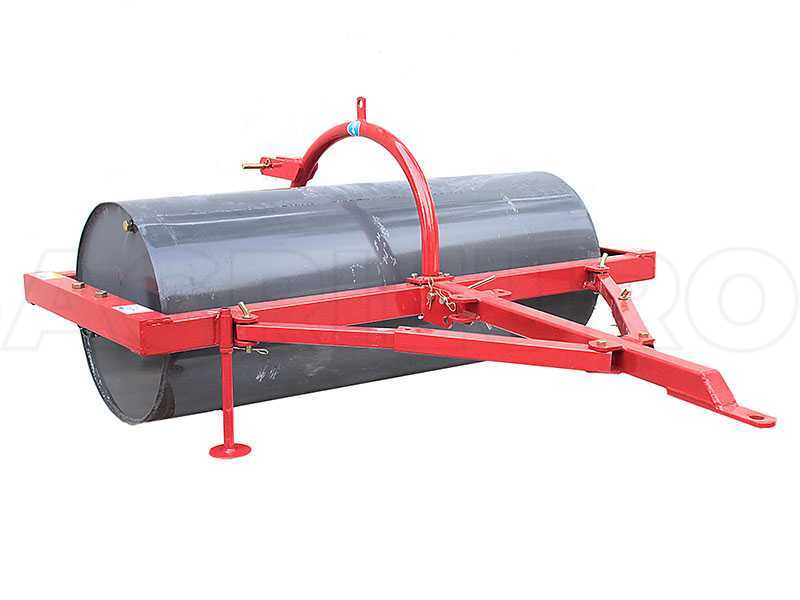 Rouleau compacteur agricole &agrave; tracteur GeoTech LR150, barre d'attelage + attache 3 points