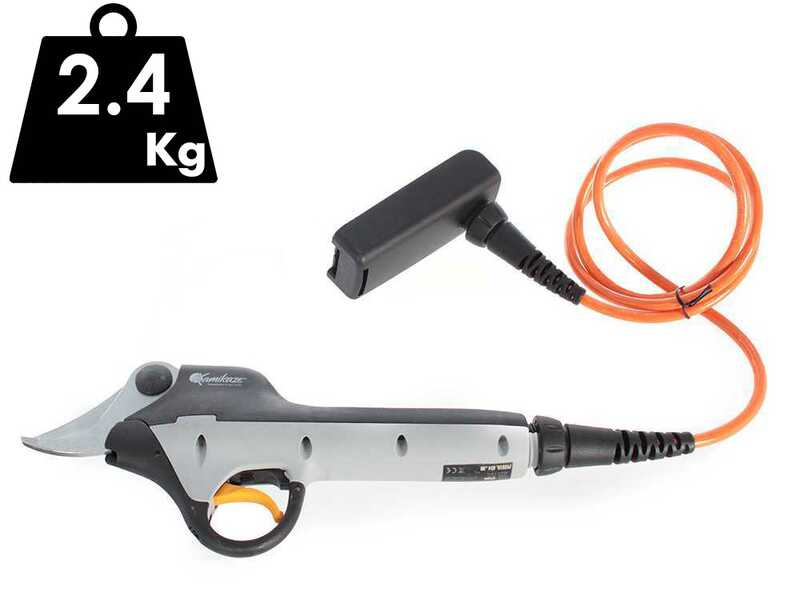 S&eacute;cateur &eacute;lectrique de taille Volpi Kamikaze KV600, batterie Li-ion 4,4 Ah - Diam&egrave;tre de coupe 35 mm