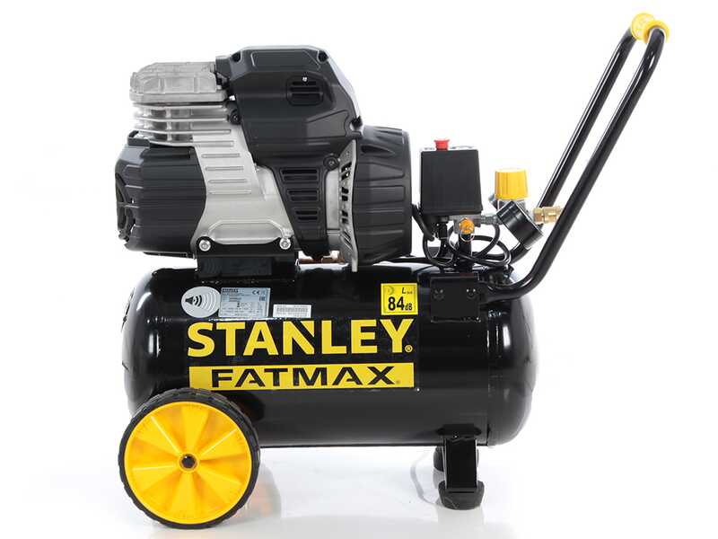 Stanley Sil Air 244/24 - Compresseur &eacute;lectrique sur chariot - 1.5 CV - 24 L oilless - Silencieux