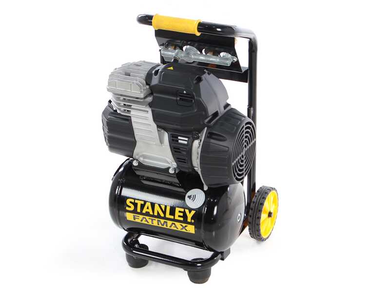 Stanley Sil Air 244/10 PCM - Compresseur d'air &eacute;lectrique sur chariot - 1.5 CV - 10 L oilless - Silencieux