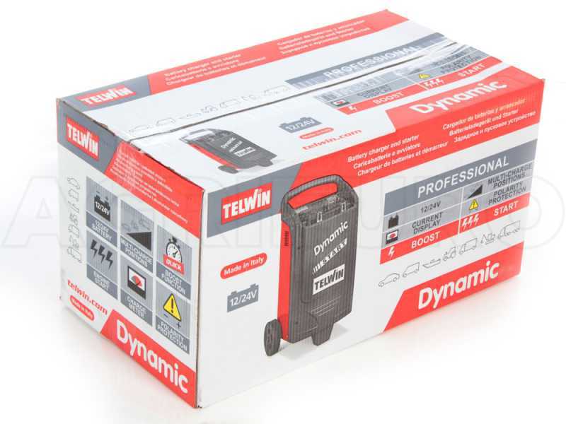 Telwin Dynamic 520 Start - Chargeur de voiture et d&eacute;marreur - batteries humides/d&eacute;marrage-arr&ecirc;t 12/24V