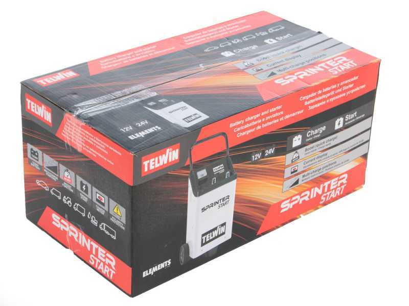 Telwin Sprinter 3000 Start - Chargeur de voiture et d&eacute;marreur - batteries humides/d&eacute;marrage-arr&ecirc;t 12/24V