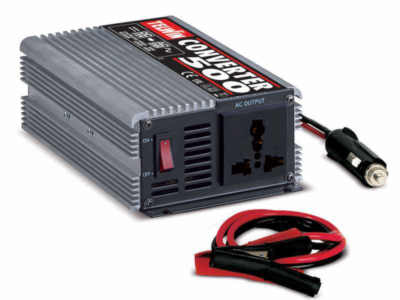 Telwin Converter 500 - Convertisseur de courant &agrave; onduleur de 12V CC &agrave; 230V CA - puissance 500W