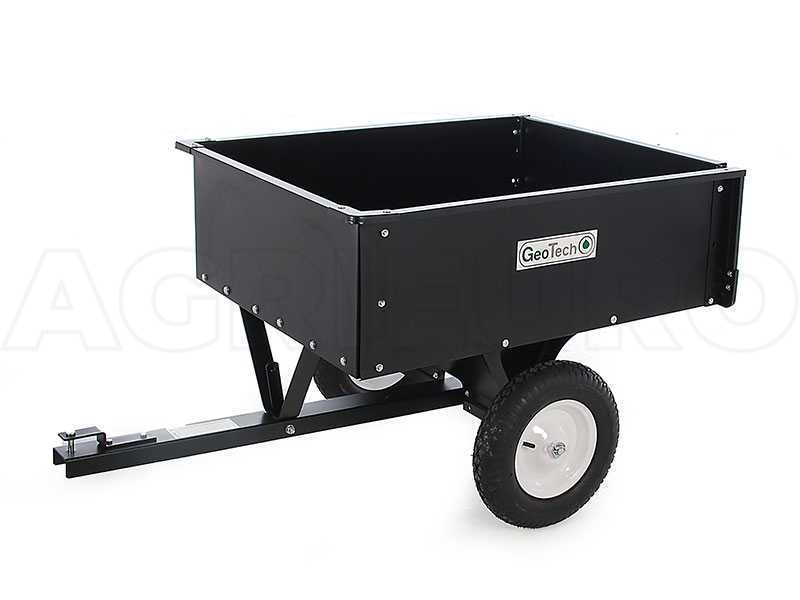 Remorque basculante pour tondeuse autoport&eacute;e en m&eacute;tal GeoTech TC3080D benne cm 97x76  (h 33 cm)