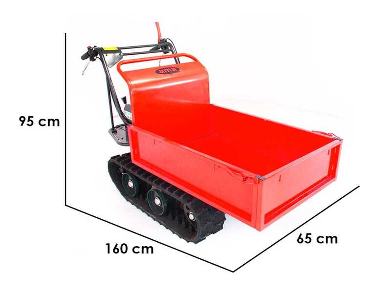 Brouette motoris&eacute;e &agrave; chenilles AMA TAG300T avec benne extensible capacit&eacute; 300 kg