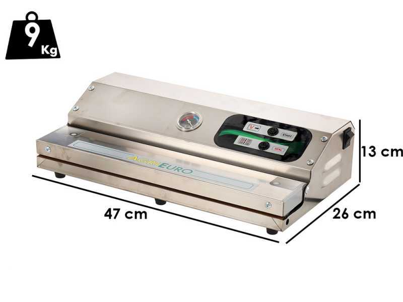 BIG Euro 460 INOX - Machine sous vide  + vacuom&egrave;tre - Barre de soudure de 47 cm 