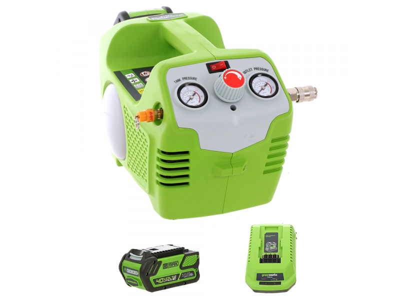 Compresseur à batterie compact portatif Greenworks G40AC 40V - 40 V 240W -  Batterie 4A