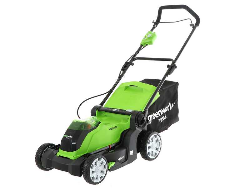 Greenworks G40LM41 - Tondeuse &agrave; gazon &agrave; batterie 40V/4Ah - Coupe 41cm