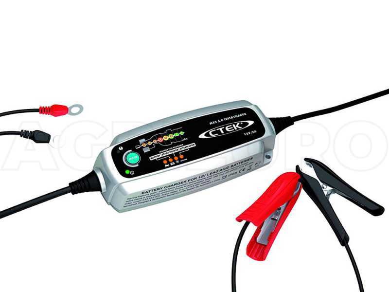 CTEK MXS 5.0 TEST &amp; CHARGE - Chargeur de batterie et mainteneur de charge automatique - 8 &eacute;tapes - test batterie