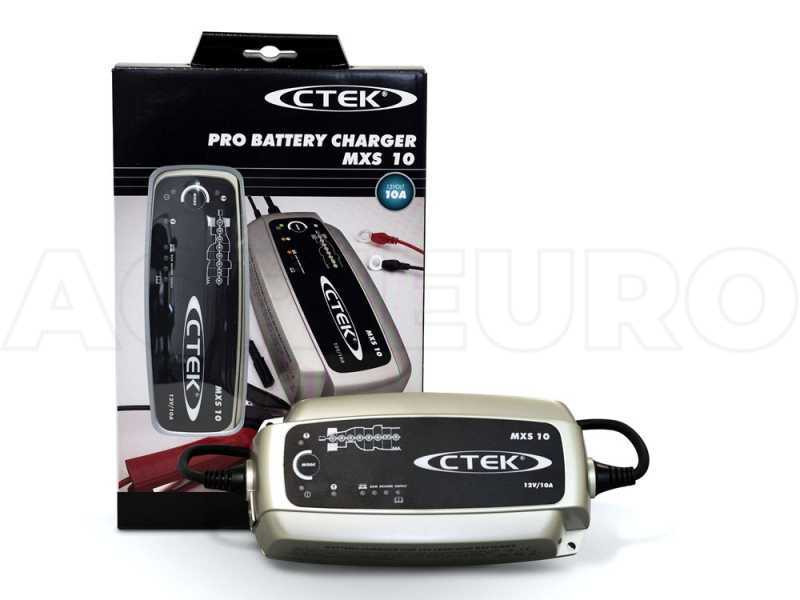 Chargeur de batterie 12V CTEK MXS 10 - 8 &eacute;tapes automatiques - ateliers, caravanes, bateaux, voitures