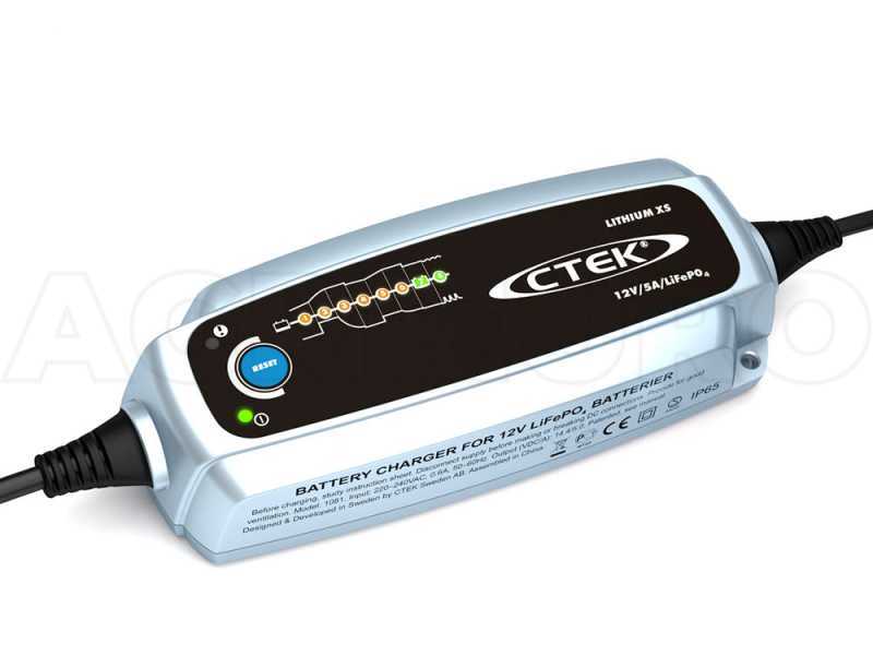 CTEK LITHIUM XS - Chargeur de batterie/mainteneur de charge - 8 &eacute;tapes - batteries 12V au lithium-fer-phosphate
