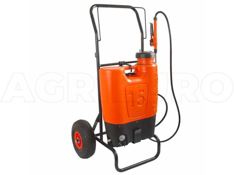 Pulv&eacute;risateur &eacute;lectrique Stocker avec chariot - Capacit&eacute; r&eacute;servoir 15L, max 5 bars
