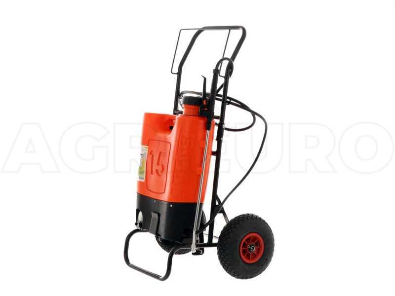 Pulv&eacute;risateur &eacute;lectrique Stocker avec chariot - Capacit&eacute; r&eacute;servoir 15L, max 5 bars