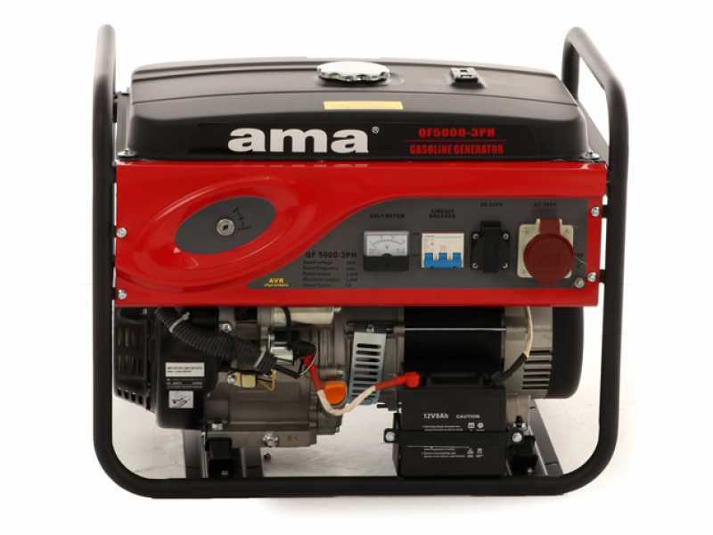 AMA QF5000 3PH - Groupe &eacute;lectrog&egrave;ne 5.5 kW triphas&eacute; &agrave; essence
