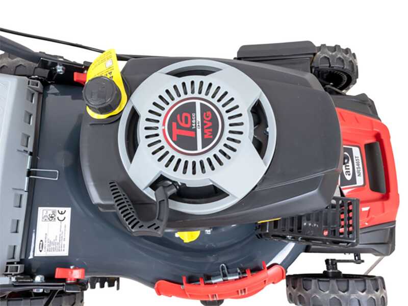 Tondeuse à gazon poussée Ama NRS 465T essence - 4en1: bac, mulching, éjection latérale, postérieure