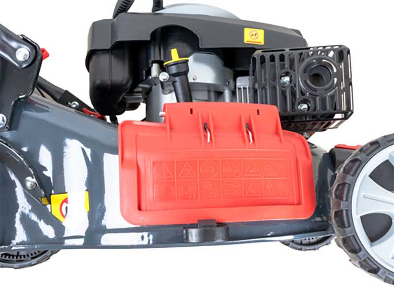 Tondeuse à gazon poussée Ama NRS 465T essence - 4en1: bac, mulching, éjection latérale, postérieure