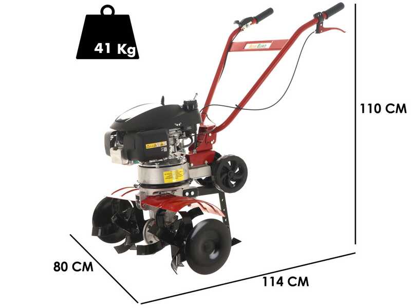 Motobineuse AgriEuro Rotalux 52A H55 avec moteur Honda de 163 cm3 - 1 vitesse avant