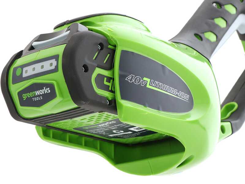 Taille-haies/&Eacute;lagueuse &eacute;lectrique orientable Greenworks 2Ah - 40V