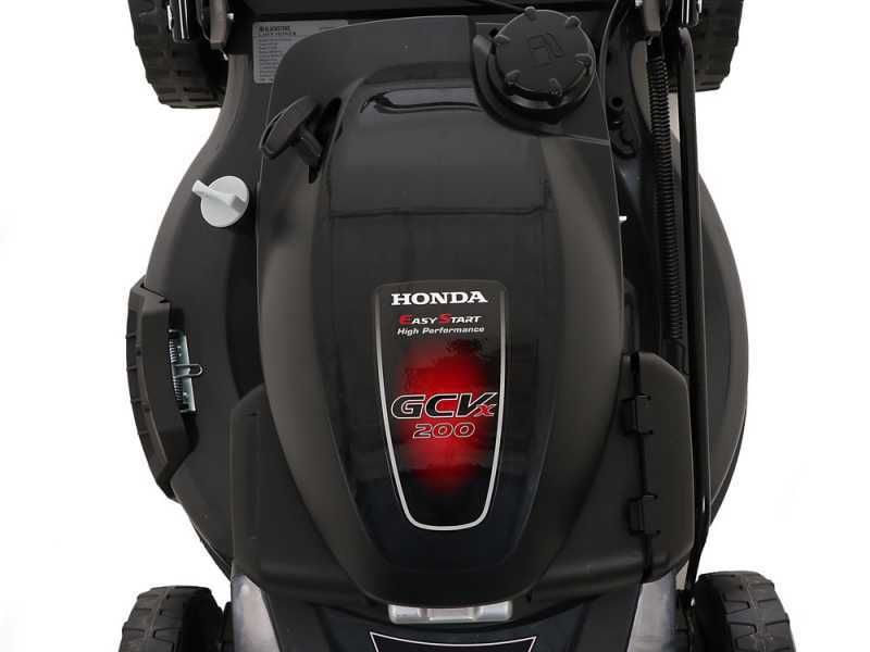 Tondeuse &agrave; gazon tract&eacute;e Blackstone SP530 H Deluxe - 4 fonctions de coupe - moteur Honda GCVX200