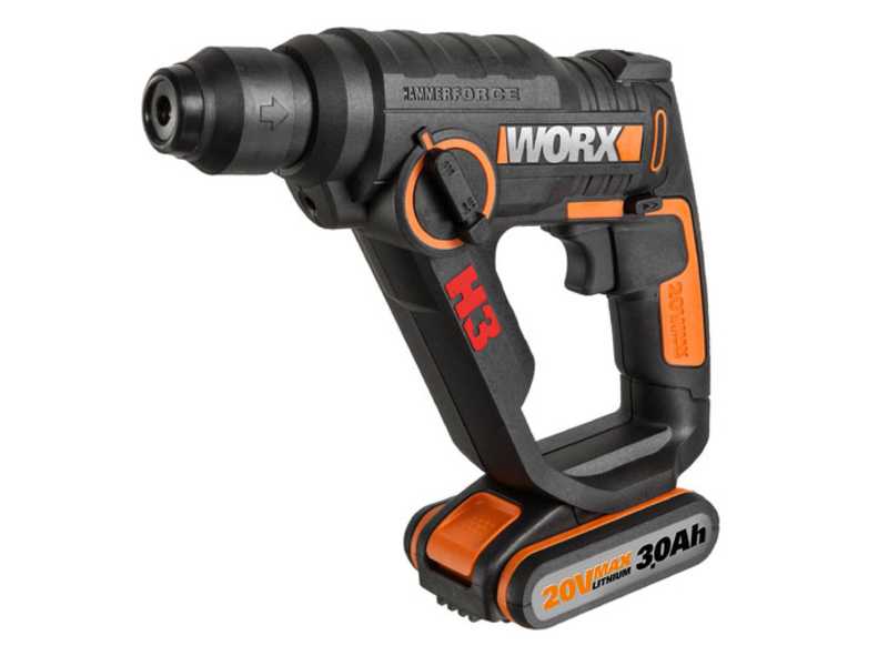 Perceuse, visseuse, Marteau pneumatique 20V Worx WX390.9 - produit 3 en 1- MACHINE UNIQUEMENT