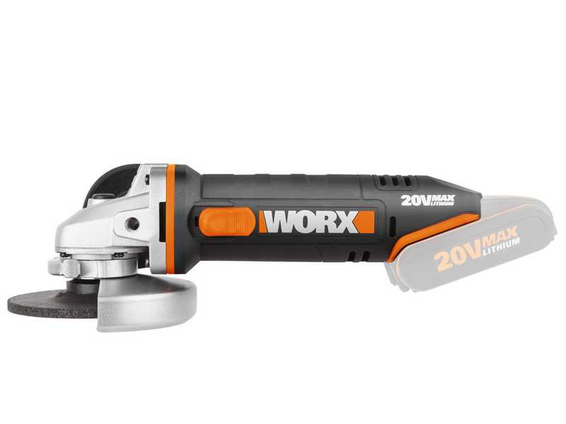 Ponceuse d'angle &agrave; batterie Worx WX800.9 - MACHINE UNIQUEMENT