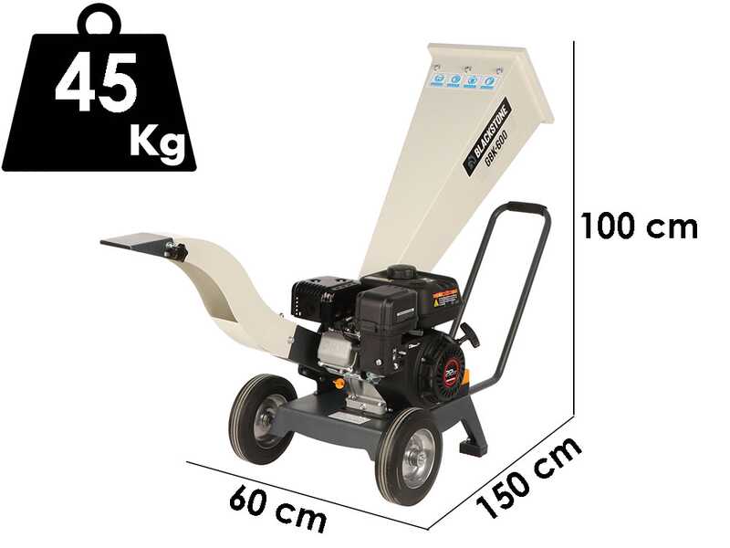 Blackstone GBK 600 - Broyeur de branches  - Moteur &agrave; essence 7 CV