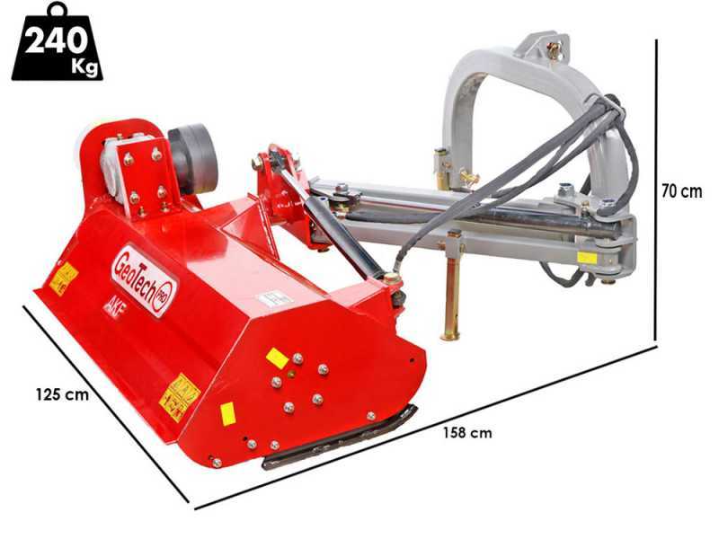 GeoTech Pro AKF110 - Broyeur d'accotement &agrave; bras pour tracteur - S&eacute;rie l&eacute;g&egrave;re