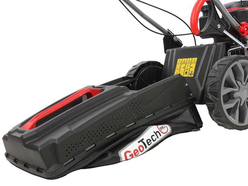 GeoTech Pro S46-140BG - Tondeuse &agrave; gazon thermique autotract&eacute;e - 2en1: ramassage + &eacute;jection arri&egrave;re