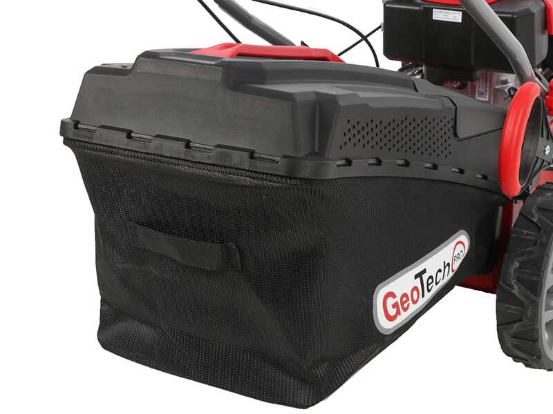GeoTech Pro S46-140BG - Tondeuse &agrave; gazon thermique autotract&eacute;e - 2en1: ramassage + &eacute;jection arri&egrave;re
