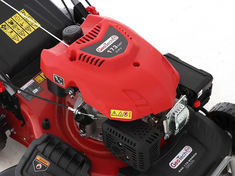 GeoTech Pro S46-175 BMSGW - Tondeuse &agrave; gazon thermique tract&eacute;e - Moteur de 173 cc